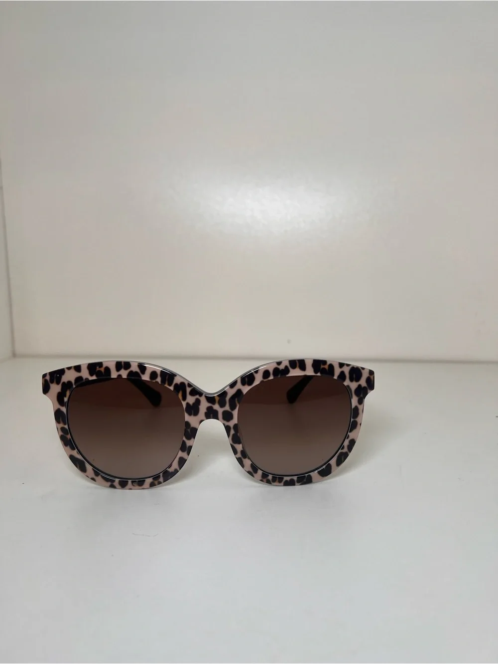 kate spade Leopard-Print Round Sunglasses in Pink and Brown